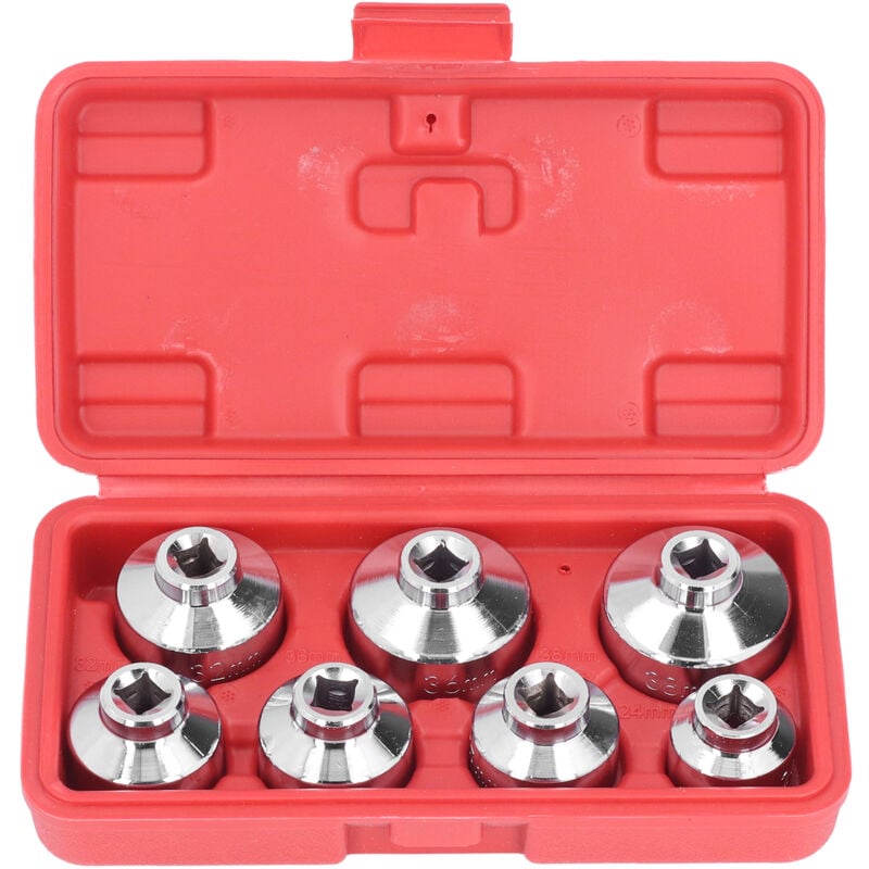 Lot de 7 clés à douille pour bouchon de filtre à huile, entraînement 3/8 po, 24, 27, 29, 30, 32, 36, 38 mm, remplacement pour Benz - Forehill
