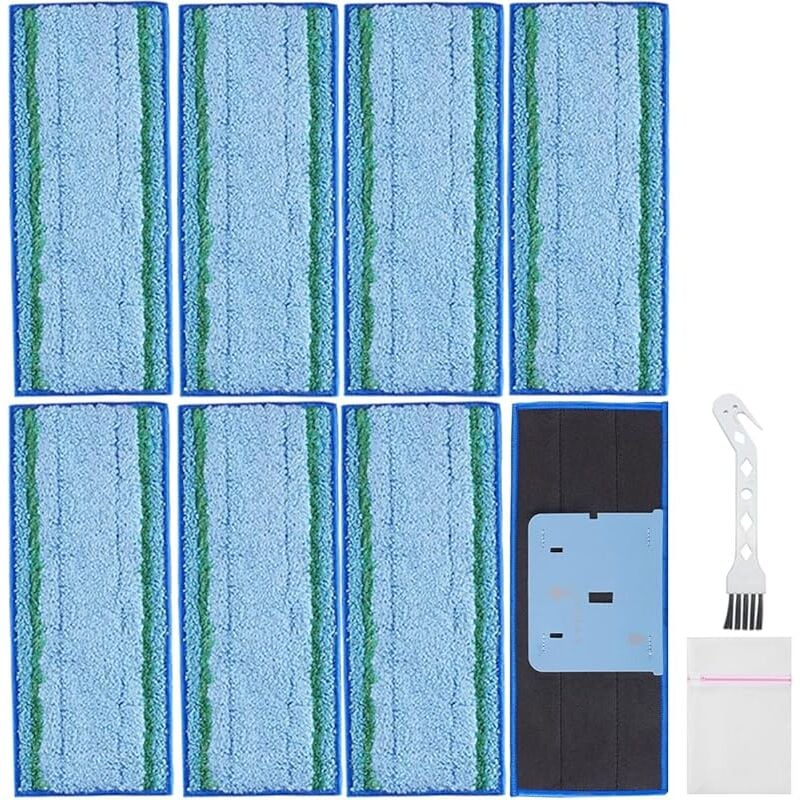 Lot de 8 accessoires de tampons de vadrouille pour iRobot Braava Jet m6 Series Robot Mop lavables et réutilisables en microfibre - Forehill