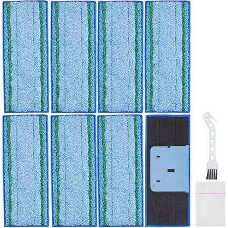 FOREHILL Lot de 8 accessoires de tampons de vadrouille pour iRobot Braava Jet m6 Series Robot Mop lavables et réutilisables en microfibre