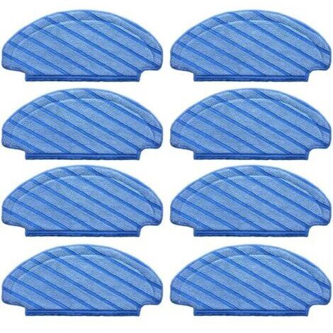 FOREHILL Lot de 8 serpillères lavables de rechange compatibles avec Ecovacs Deebot T8, T8+, T8 Aivi, N8, N8 Pro, N8 Pro+, robots aspi