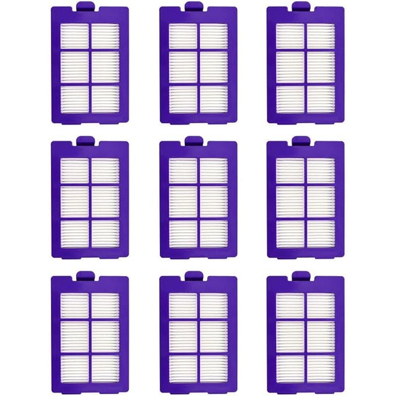 FOREHILL Lot de 9 filtres HEPA de rechange pour aspirateur Eufy RoboVac X8, X8 Hybride, accessoires pour robot.