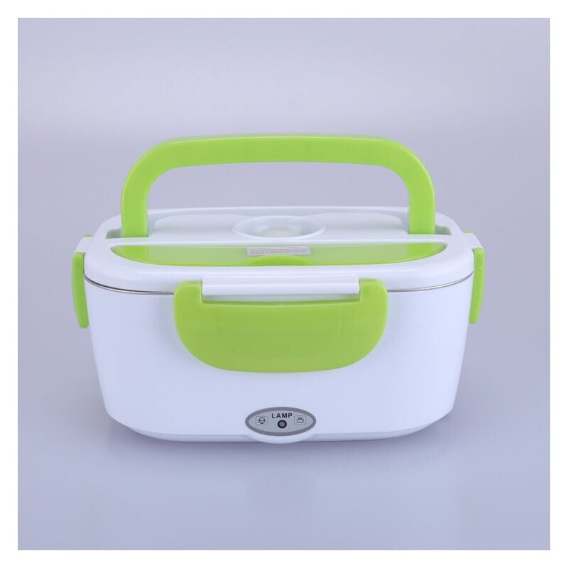 Forehill - Lunch Box Chauffante Électrique 2 en 1 pour Voiture/Camion et Bureau 220V & 12V 40W, Gamelle Chauffante Acier Inoxydable 1.5L Sans couteau