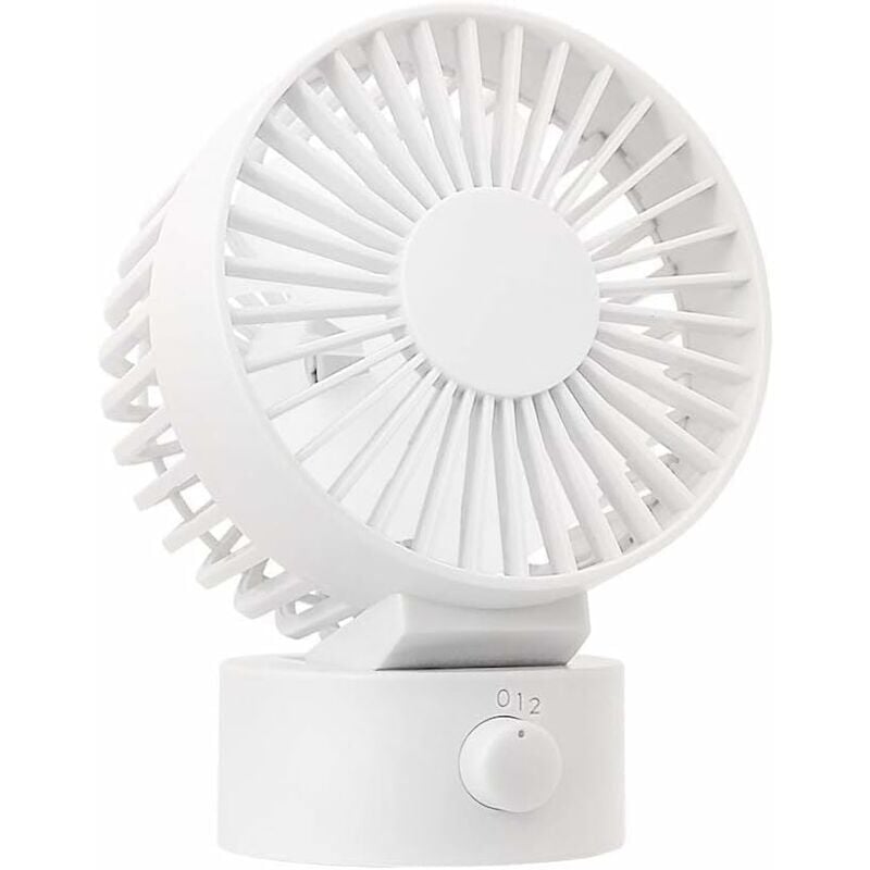 Forehill - Mini ventilateur de table silencieux, ventilateur portable usb personnel pour bureau, maison, bureau et chambre - Blanc