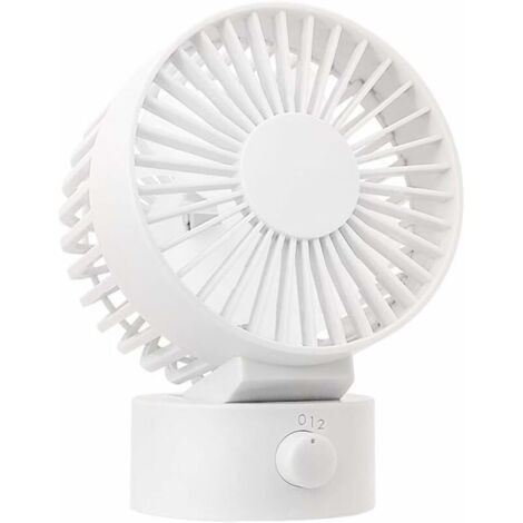 FOREHILL Mini Ventilatore da Tavolo Silenzioso, Ventilatore Portatile USB Personale per Ufficio, Casa, Studio e Camera da Letto - Bianco