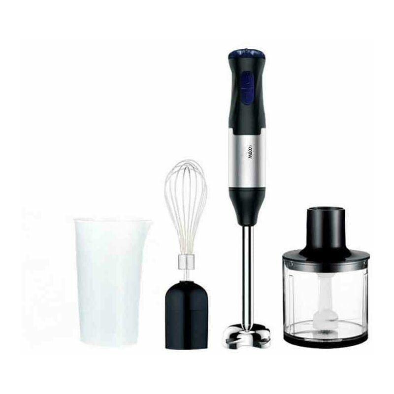 Forehill - Mixeur Plongeant 4 en 1 Kitchen Master Blender à Main 5 Vitesses Réglable - 1000 Watt