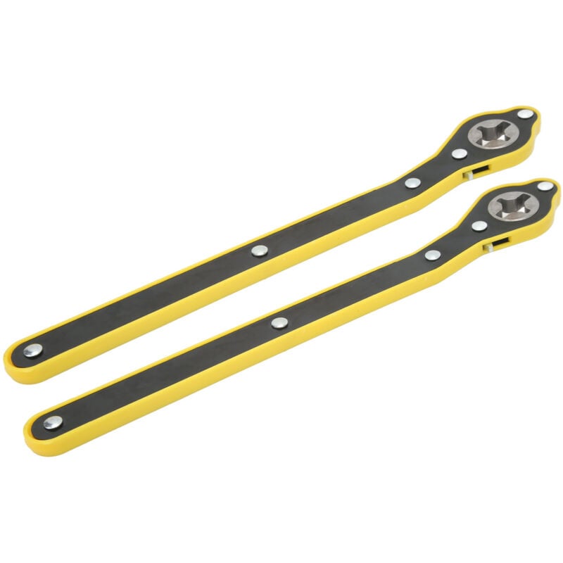 Forehill - Paire de clés à cliquet pour cric de voiture de 13,4 pouces, outil de réparation pour écrous de roue de pneu à économie de main-d'œuvre