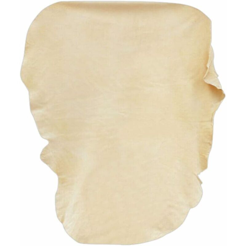 Peau de Chamois Naturelle Voiture XXL/90x60cm, Chamoisée Cuir Véritable Verre Miroir Vitre, Suède Professionnel Efficace Detailing Auto Moto, Anti