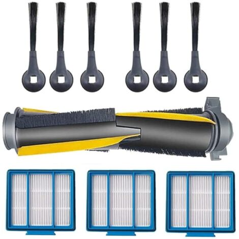 Brosses Latérales de Rechange pour Ecovacs Deebot T20/T20e/X1/T10 Omni/T8/T9 /N8/X1/T10 Turbo/T9+/N8+/N8 Pro/N8 Plus/950/920/T8+/T8 AIVI/T8 Max Accessoires, 8 Brosses Latérales, 1 Brosse de Nettoyage