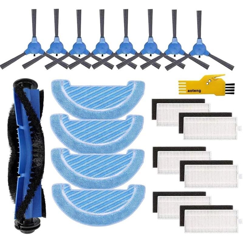 FOREHILL Pièces de Rechange Accessoires pour Robot aspirateur Cecotec Conga 1090 Pièces de Rechange Pack de 1 Brosse Principale et 6 filtre