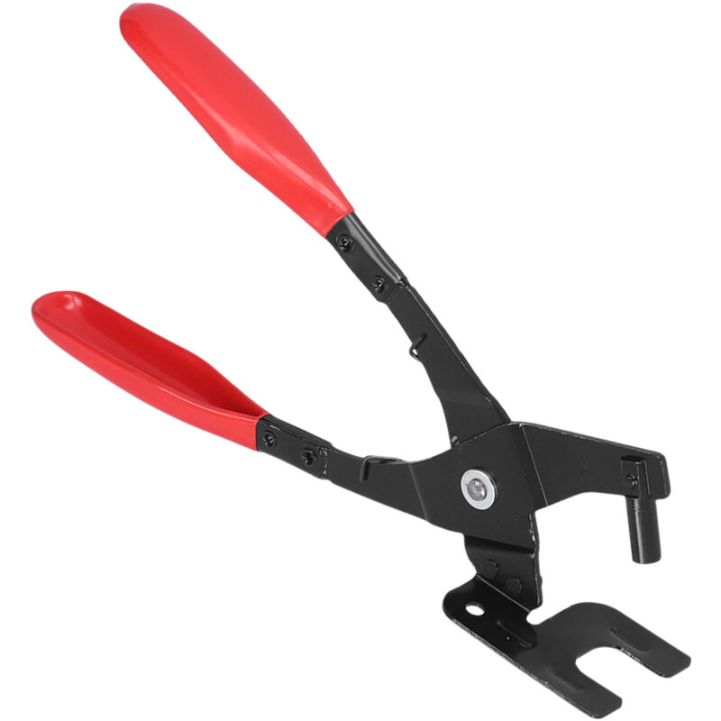 Forehill - Pince de retrait de tampon en caoutchouc de tuyau d'échappement en fer Outil de retrait de support d'échappement décalé de 25 degrés