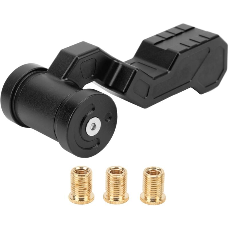 Pommeau de levier de vitesse avec 3 adaptateurs étendus en alliage d'aluminium 6061-T6 de remplacement universel pour Acura noir - Forehill