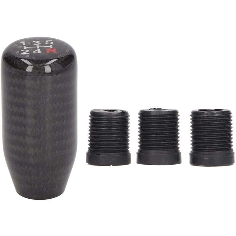 Pommeau de levier de vitesse en fibre de carbone 5 vitesses Noir Toucher confortable Surface lisse Remplacement pour Acura - Forehill