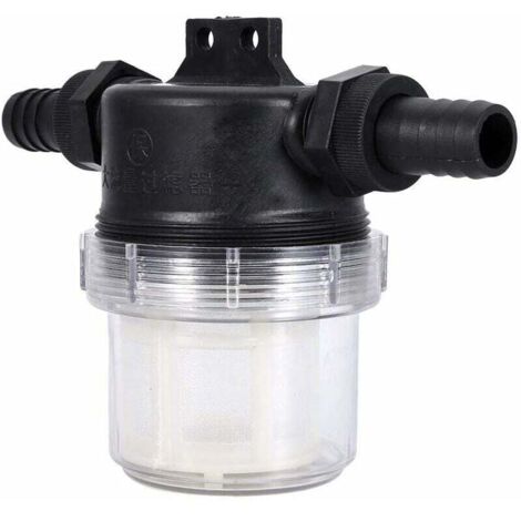 FOREHILL Pompe à eau filtre filet arroseur réglable en ligne Transparent maille crépine arrosage outil pour jardinage pompe à eau(interface:20mm)