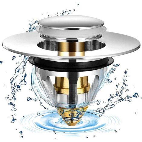 FOREHILL Pop-Up-Ablaufstopfen für 34-mm- und 40-mm-Becken, Badewannen- und Küchenspülen