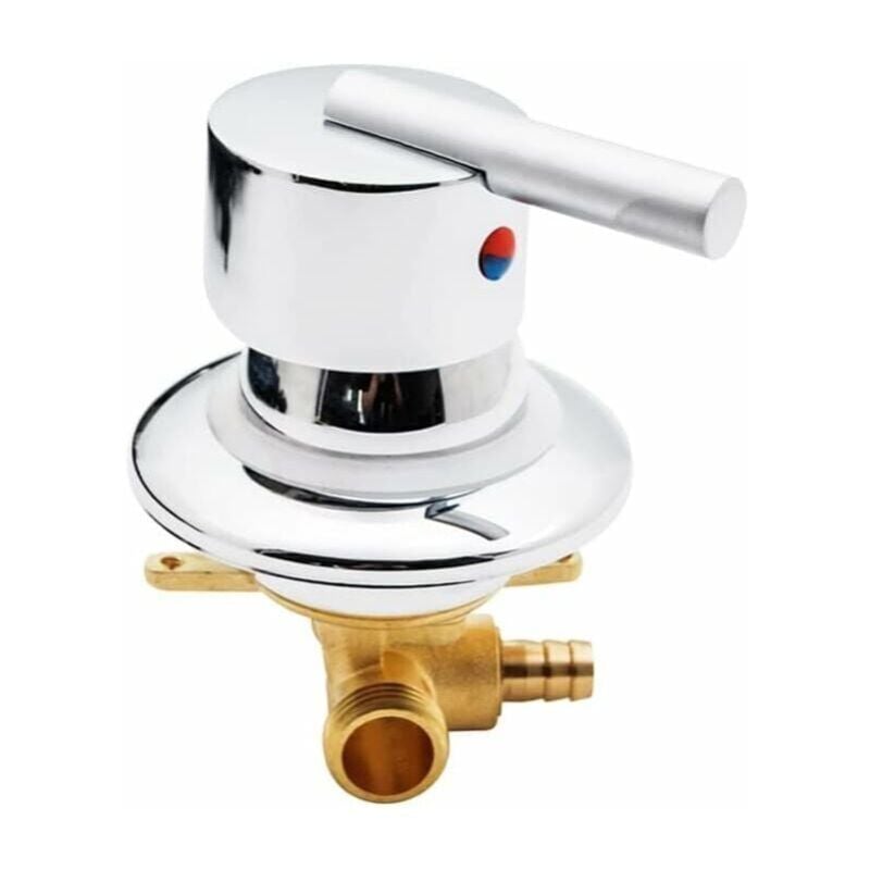 Mélangeur de Salle de Douche Vanne de Mélange d'eau Chaude et Froide Mélangeur G1/2' Mitigeur Cabine de Douche Mélangeur - Forehill