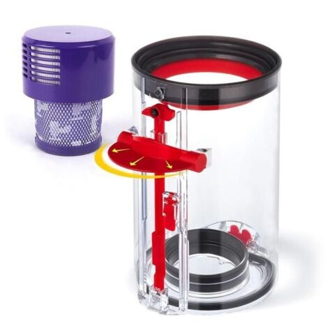FOREHILL Poubelle à PoussièRe AméLioréE pour Aspirateur pour Dyson V10 SV12, Grand Bac de Remplacement pour Poubelle Dyson V10, PièCe N°