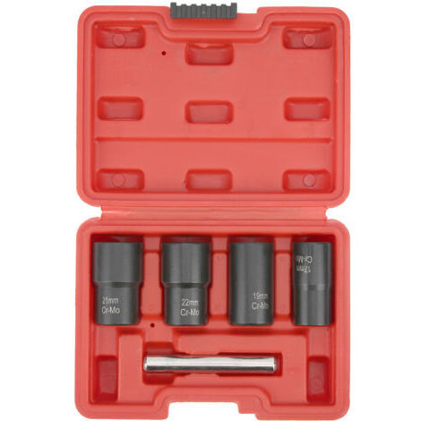 FOREHILL Radmuttern-Ausdreher 17/19/21/22 mm mit Sicherung, Autoreparaturteile, Heimwerkerzubehör