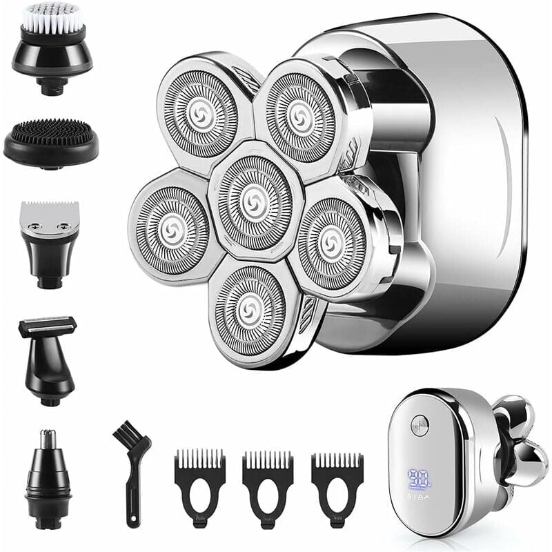 Rasoir Electriques Hommes, usb Rasoir rotatif Sans fil étanche Rasoir électrique Tondeuse à barbe - Forehill