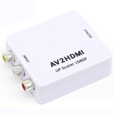 FOREHILL RCA CVBS AV zu HDMI Audio-Video-Konverter-Adapter für Kamera, DVD, VHS, Videorecorder, PSP, Xbox, PS2 an neuen Monitor oder Projektor