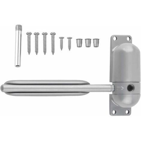 FOREHILL ressort de porte automatique monté en surface réglable de ferme-porte durable réglable pour la fermeture automatique（Gris）
