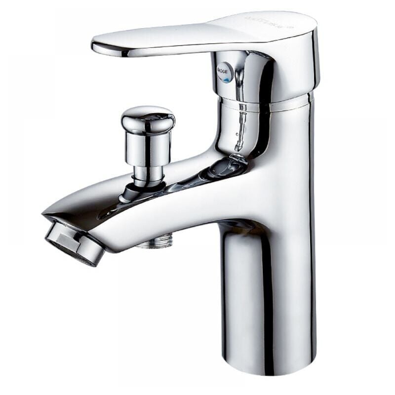 Robinet baignoire robinet monotrou à double usage chaud et froid Alliage Mitigeur de douche, robinet salle bain douche - Forehill