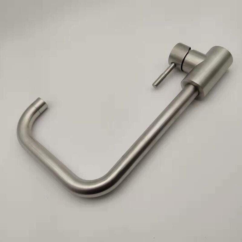 Forehill - Robinet de cuisine pivotant à 360° en acier inoxydable brossé Mitigeur de cuisine haut bec haut mitigeur Mitigeur monocommande pour cuisine