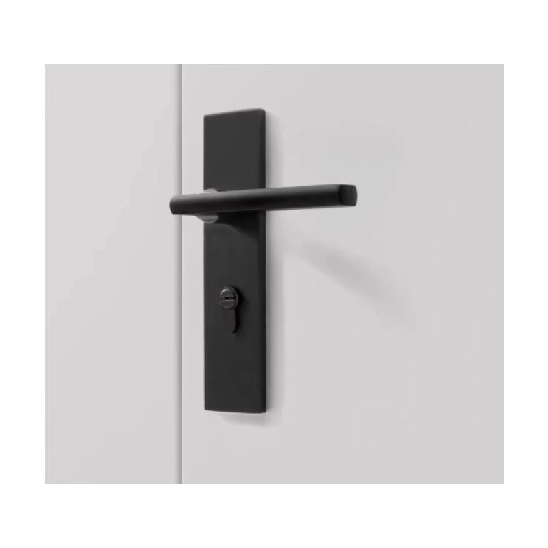 Forehill - Serrure de porte intérieure noire universelle - Magnétique, silencieuse, style américainpour chambre et porte en bois