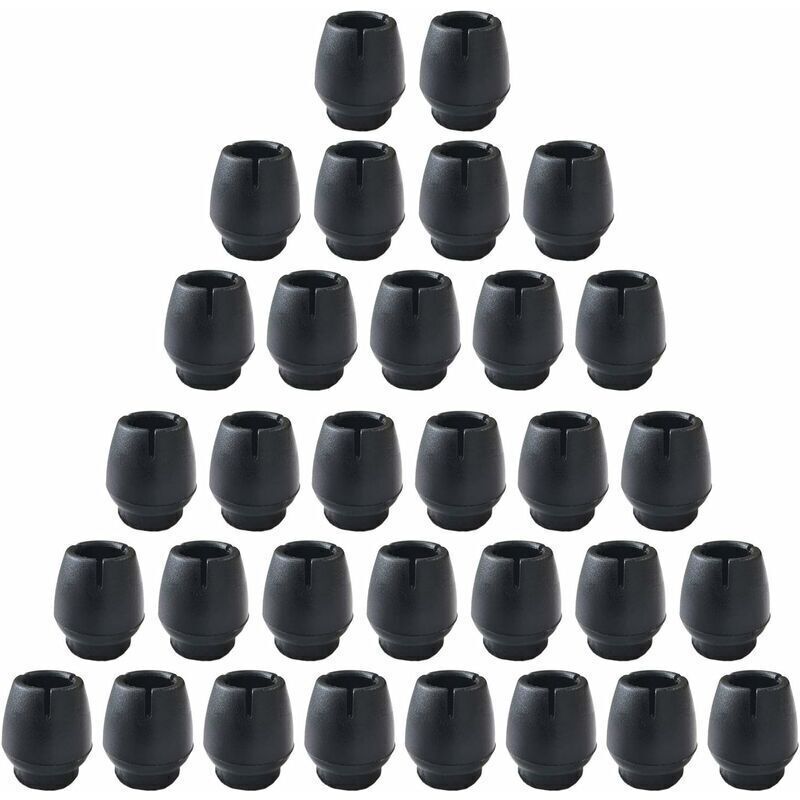 Silicone Table et Chaise Antidérapantes Pieds, 32 Pièces Chaise Casquettes Pieds de Chaise Protecteur pour Jambes de Meubles Rondes Noir(12-16mm)