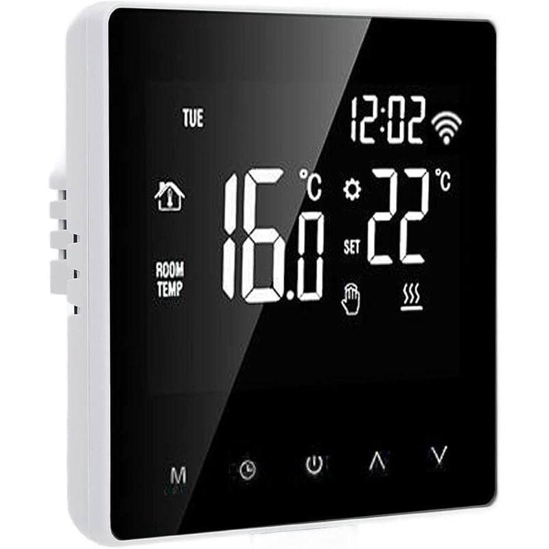 Forehill - Thermostat Connecté Mural, ME81H ac 230V WiFi Thermostat Intelligent, Affichage lcd Thermostat Intelligent Thermostat de Chauffage par Le