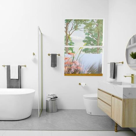 Forehill – Toilettenpapierhalter aus Edelstahl 304 – Gebürstete Goldoberfläche – Inklusive Wandhalterung – 16 cm Länge für moderne Badezimmer