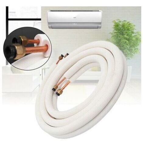Forehill – Tuyau en cuivre et aluminium isolé pour climatiseur – Longueur 3 mètres – Refroidissement efficace – Installation facile