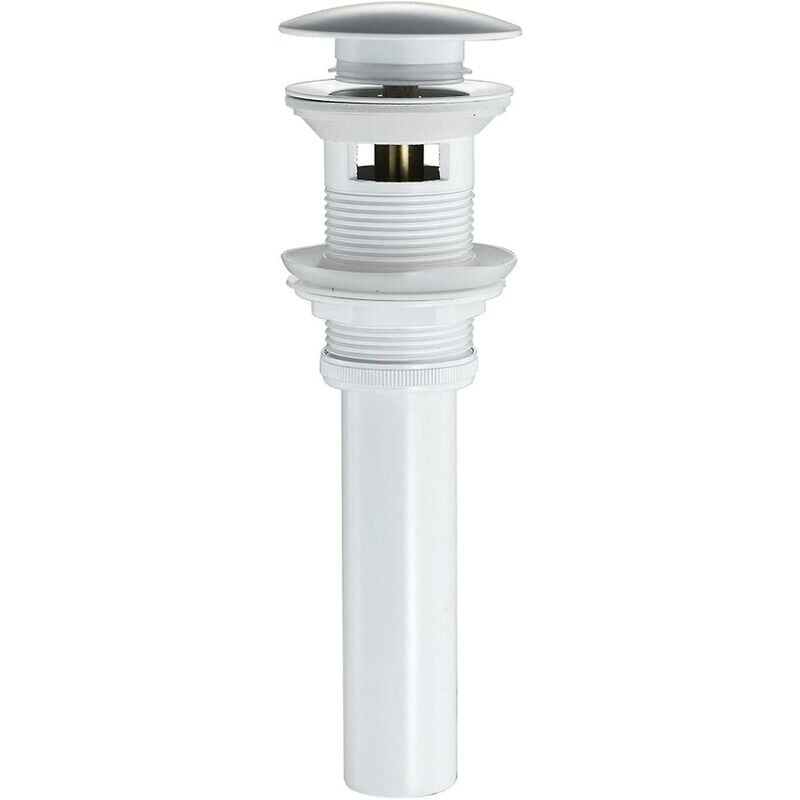 Vidage Lavabo Pop-up Blanc Avec Trop Plein Bonde Lavabo Clic-clac, laiton - Forehill