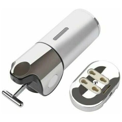 FOREHILL Wandseifenspender, manueller Hängeseifenspender für Küche, Hotel, Shampoo, Spülung, Duschgel, 500 ml, Silber