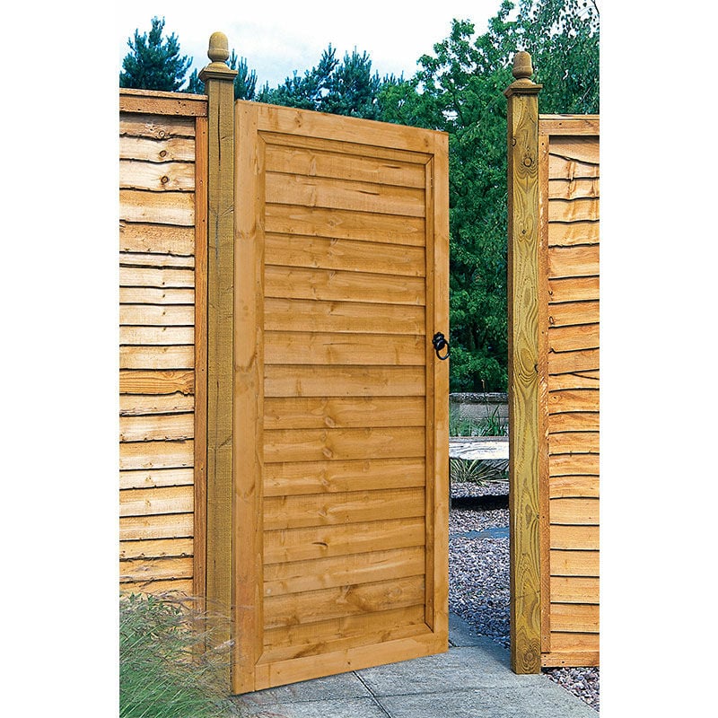 Forest Garden - Forest 3' x 6' Wooden Lap Side Garden Gate (0.91m x 1.83m)