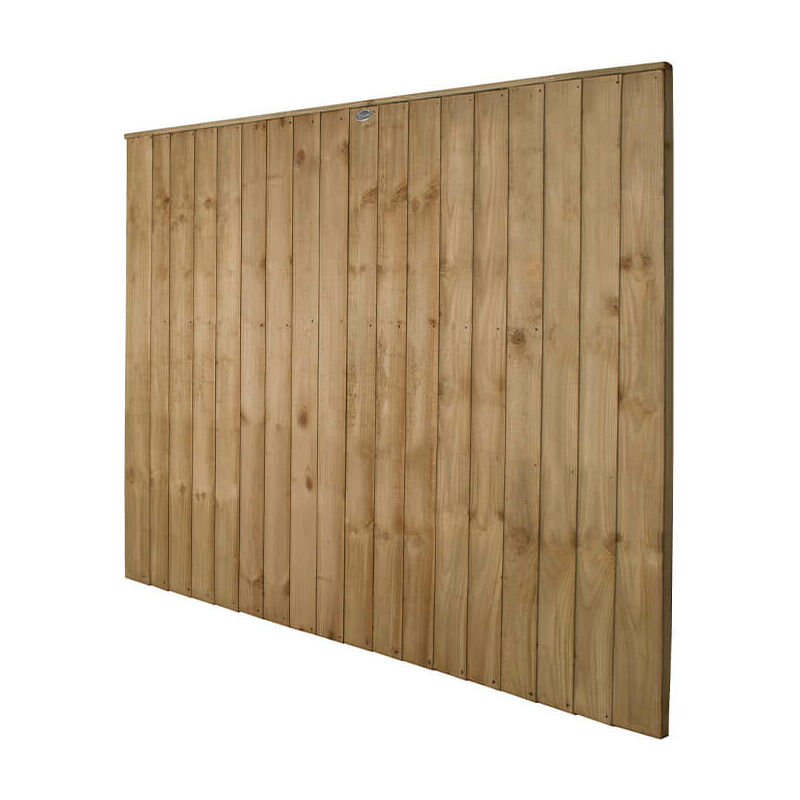 Forest Garden - Forest 6' x 5' Pressure Treated Vertical Closeboard Fence Panel Pack (1.83m x 1.54m)