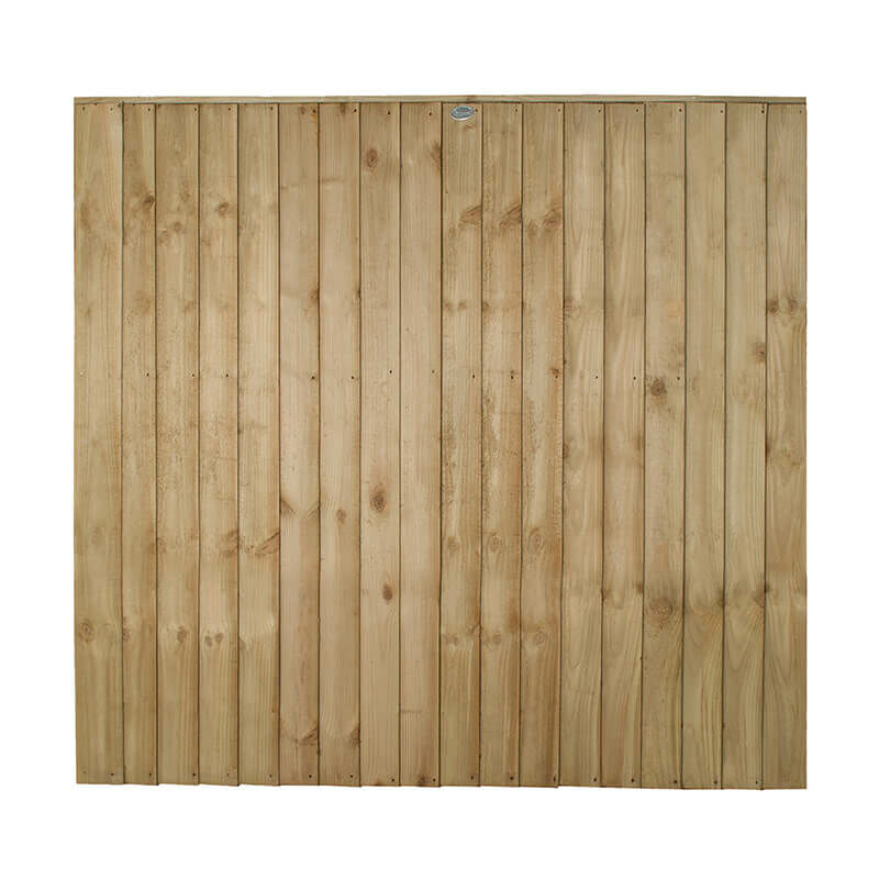 Forest 6' x 5'6 Pressure Treated Vertical Closeboard Fence Panel Pack (1.83m x 1.69m)