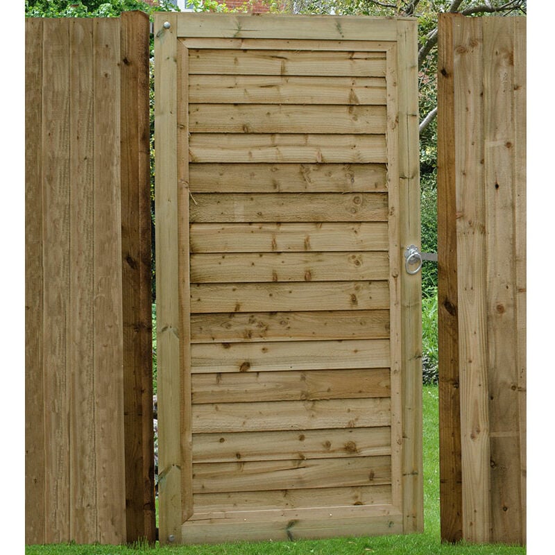 Forest 3' x 6' Pressure Treated Wooden Lap Side Garden Gate (0.92m x 1.83m)