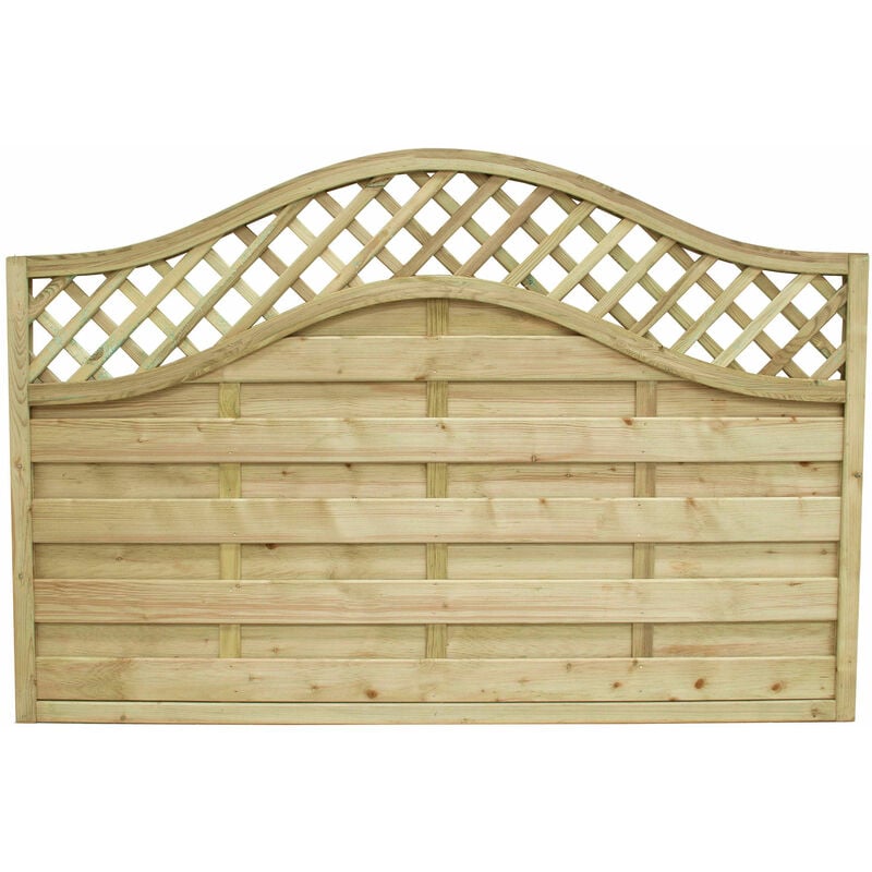 Forest Garden - Forest 5'11' x 3'11' Europa Prague Pressure Treated Decorative Fence Panel Pack - 1.8m x 1.2m