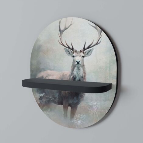 FOREST KING Mensola ovale nera