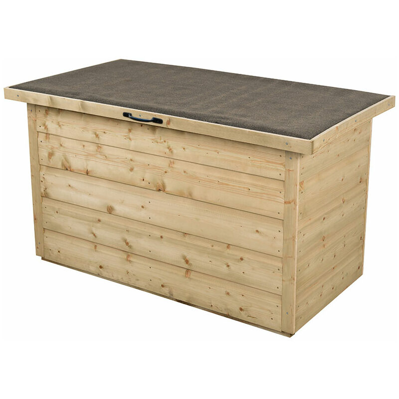 Forest Shiplap Wooden Garden Storage Chest Outdoor Patio Storage