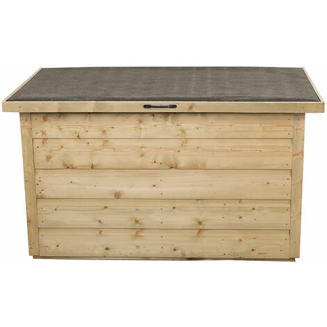 Forest Shiplap Wooden Garden Storage Chest- Outdoor Patio Storage Box - Pressure Treated