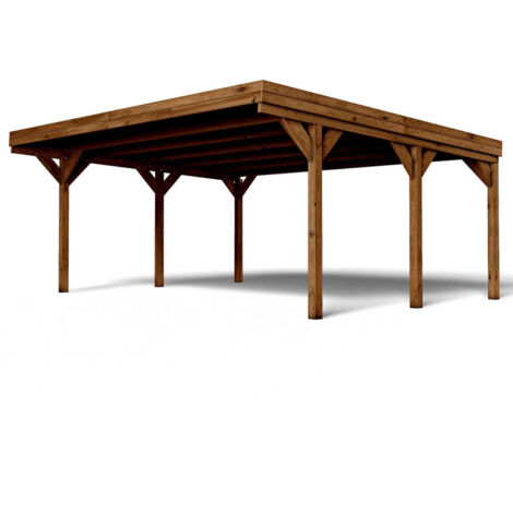 Forest Style Carport DOUBLE VICTOR - 2 véhicules - 604x511cm - Epaisseur 12x12mm