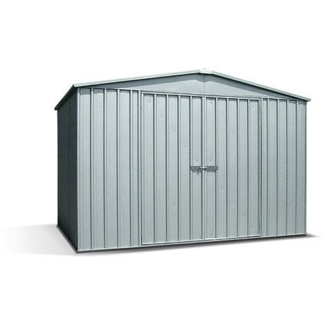 FOREST STYLE - Cobertizo de Jardín de Metal Fraser 6,4 m² (3,10 x 2,28 x 2,06 m) – Sistema de Montaje por Clip – Acero Galvanizado – Resistente a los Rayos UV – Estructura Reforzada
