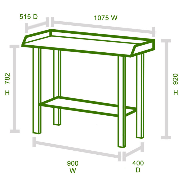 Forest Wooden Garden Potting Bench Table 3 6 X 2 1 08x0 52m