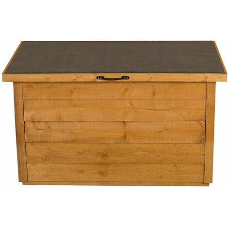 main image of "Forest Wooden Garden Storage Chest- Outdoor Patio Storage Box"