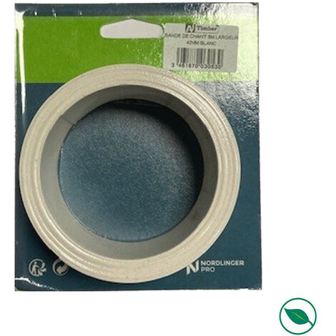 Forestea – Bande de chant stratifié blanc 5m – Alliage léger pour habillage plans de travail – Collage à chaud – Finition durable et esthétique