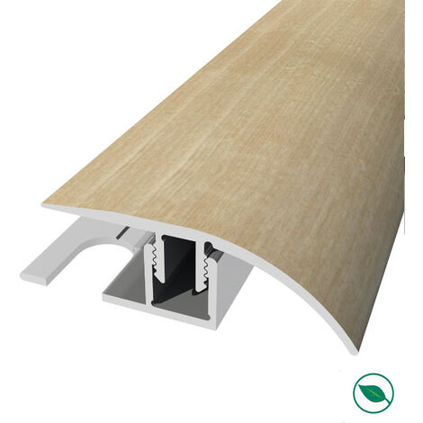 Forestea – Barre de seuil aluminium chêne poli 90 cm – Largeur 3,9 cm – Installation facile – Compatible parquet et carrelage