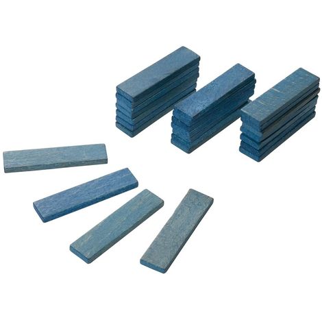 Forestea – Lot de 16 blisters de 25 calles en bois 5mm – Couleur bleue – Pour pose de terrasse bois – Accessoire pour finition précise
