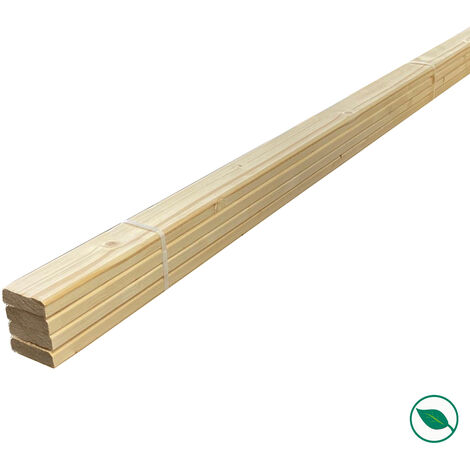 Forestea – Lot de 4 lames barre écharpe sapin rabotés 2400 x 70 x 26 mm – Label PEFC 70% – Pour constructions en bois dur