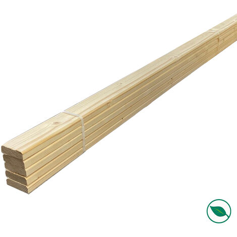 Forestea – Lot de 5 lames barre écharpe sapin rabotées 2400 x 70 x 22 mm – Label PEFC 70% – Pour renforcement volets et portes en bois